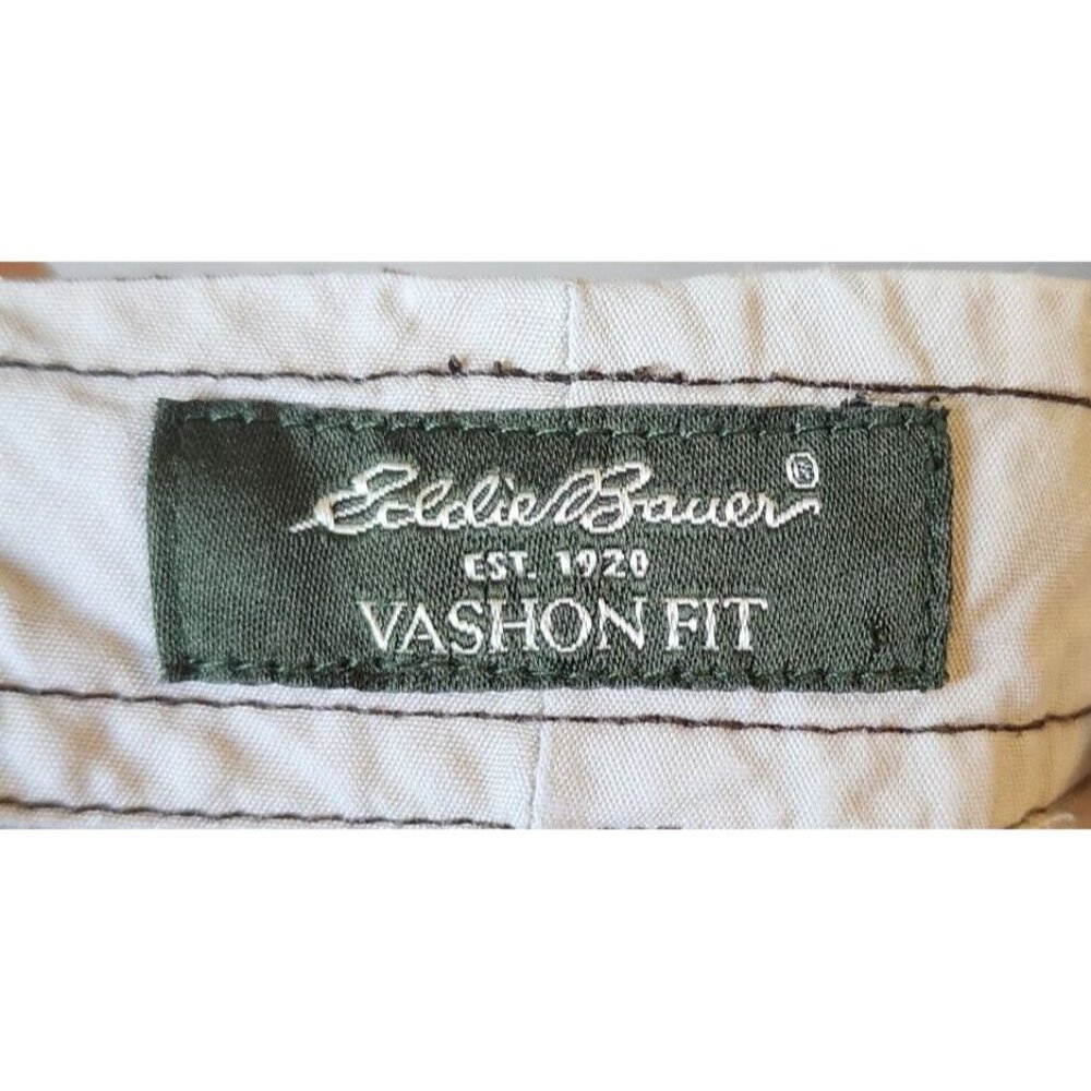 Eddie Bauer Women's Vashon Fit Chino Khaki Capri Cropped Cargo Pants Brown Sz 18 - Picture 12 of 16